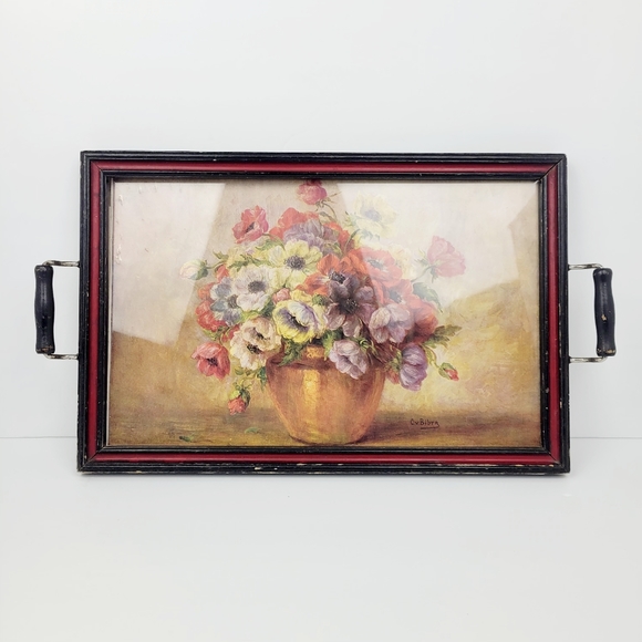 c-v-bibra-accents-vintage-shabby-chic-floral-print-framed-poshmark